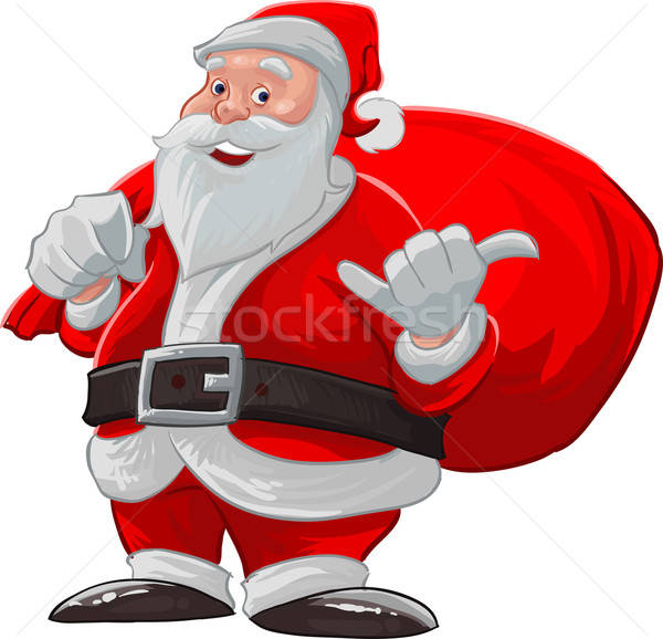 600x578 Hang Loose Santa Claus Vector Illustration Davi Sales