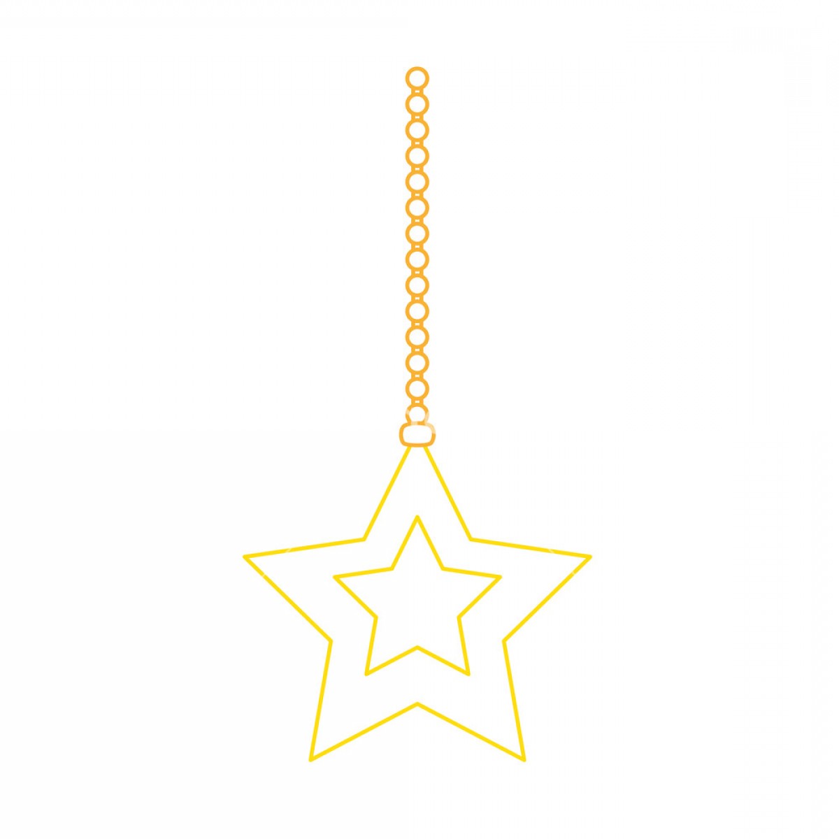 1200x1200 Color Line Star Hanging To Mery Christmas Decoration Vector