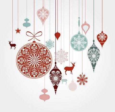 480x468 Free Hanging Christmas Holiday Ornaments Vector Free Webgraphic