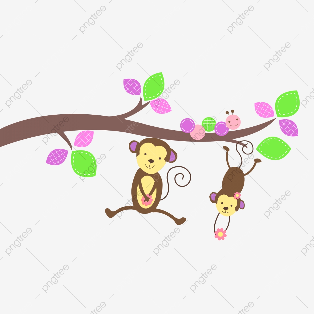 1200x1200 Monkey Hanging On The Tree, Monkey, Little Monkey Hanging Upside