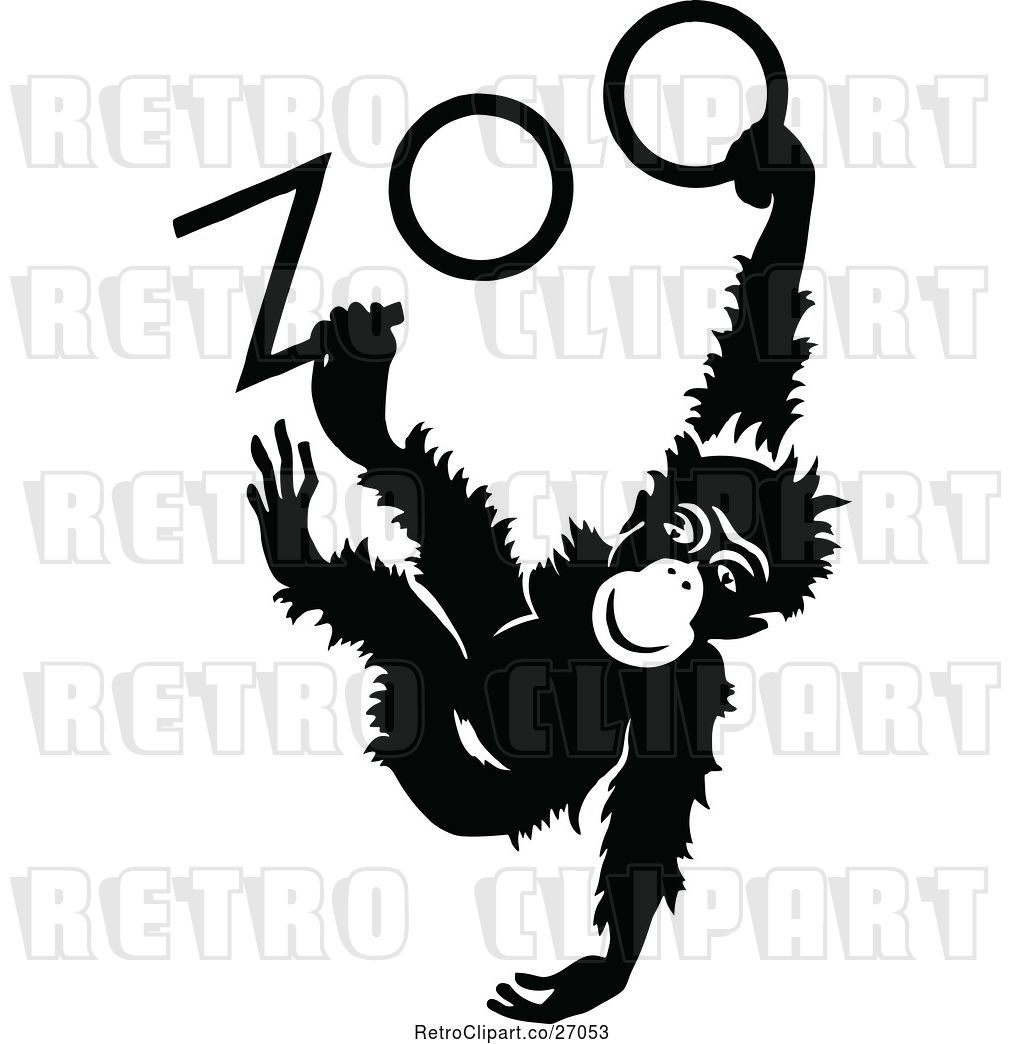 1024x1044 Vector Clip Art Of Monkey Hanging From Zoo