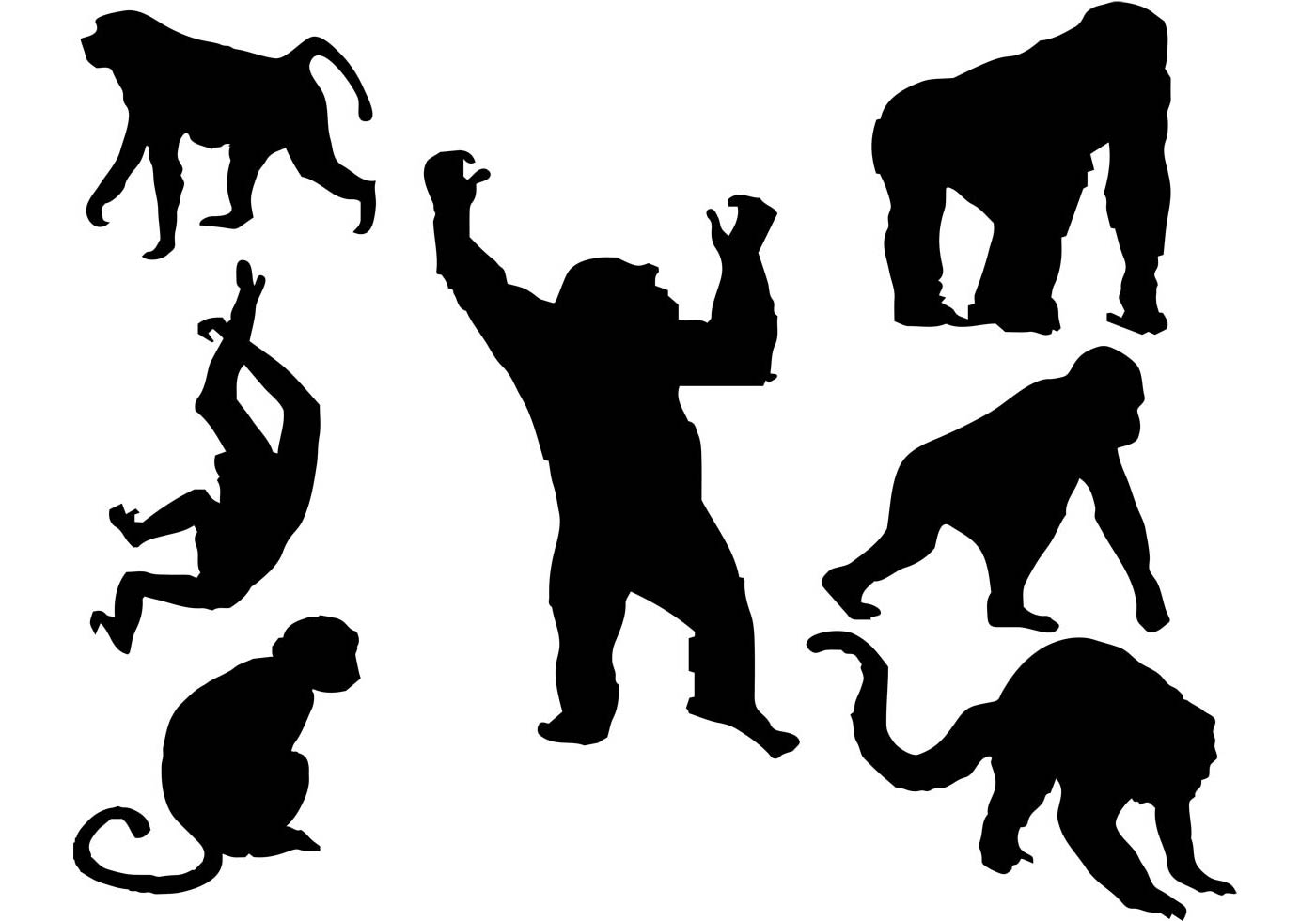 1400x980 Chimpanzee Free Vector Art