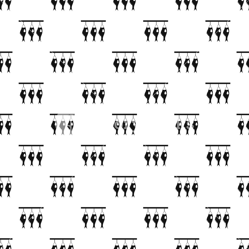 1000x1000 Stockfish Hanging On A Rope Pattern Simple Illustration