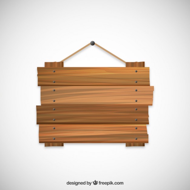 626x626 Wood Sign Hanging On A Rope Vector Free Download