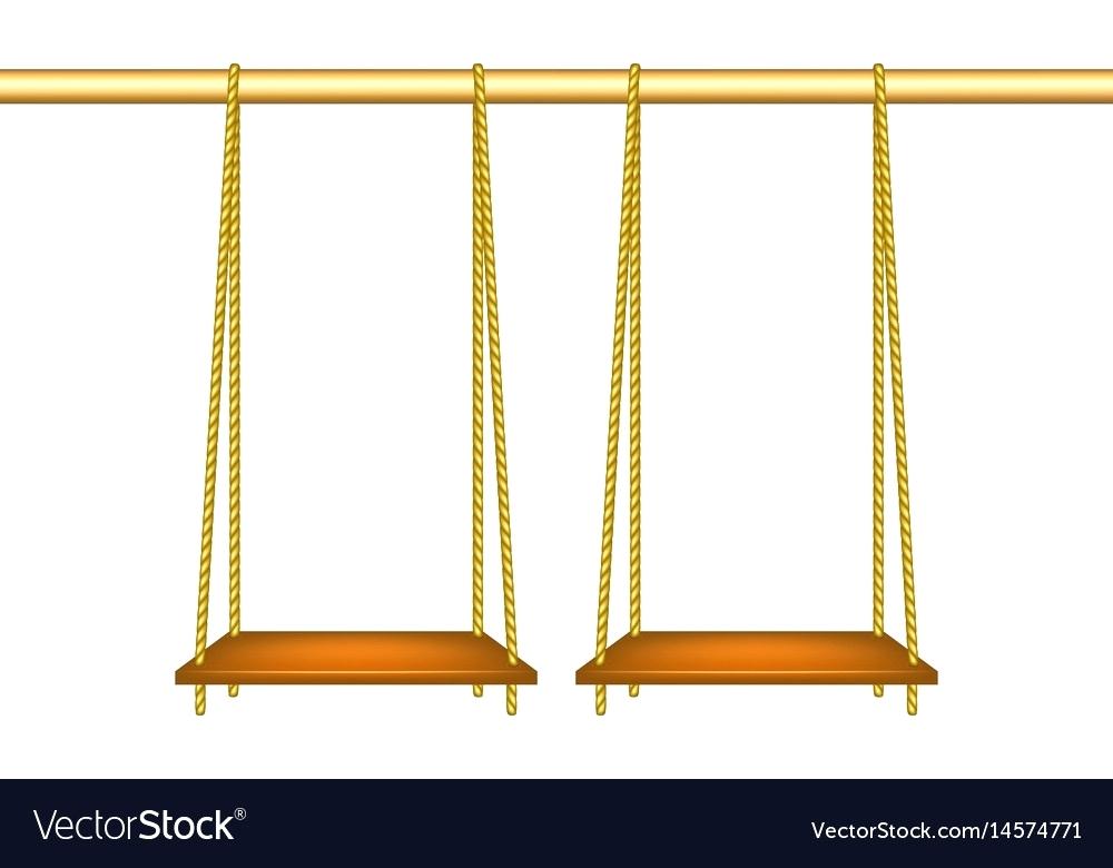 1000x780 Wooden Swings Hanging On Ropes Vector Image Wood Swing Set Plans