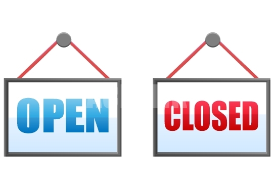 Open Nd Closed Hanging Sign Vector Icon 540x380 Open Nd Closed Hanging Sign Vector Icon