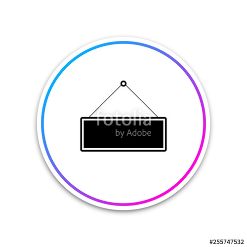 500x500 Signboard Icon Isolated On White Background Hanging Sign Circle