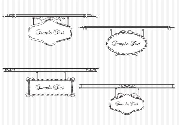 Vintage Hanging Sign Vector Pack 700x490 Vintage Hanging Sign Vector Pack