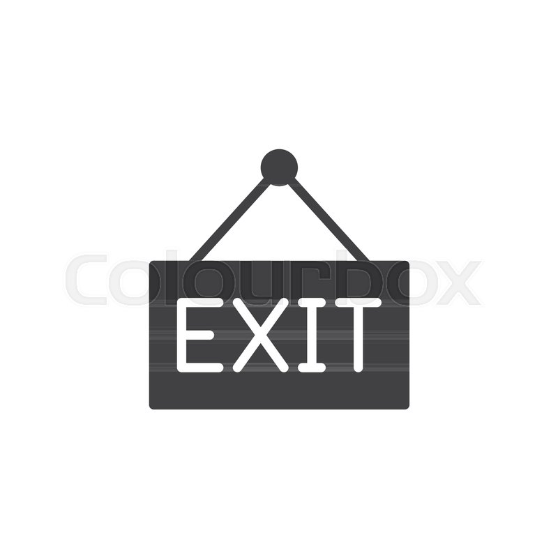 Exit Hanging Sign Vector Icon Filled Stock Vector Colourbox 800x800 Exit Hanging Sign Vector Icon Filled Stock Vector Colourbox