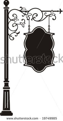 Exquisite Hanging Sign With Ornamental Details, Vector Series 245x470 Exquisite Hanging Sign With Ornamental Details, Vector Series