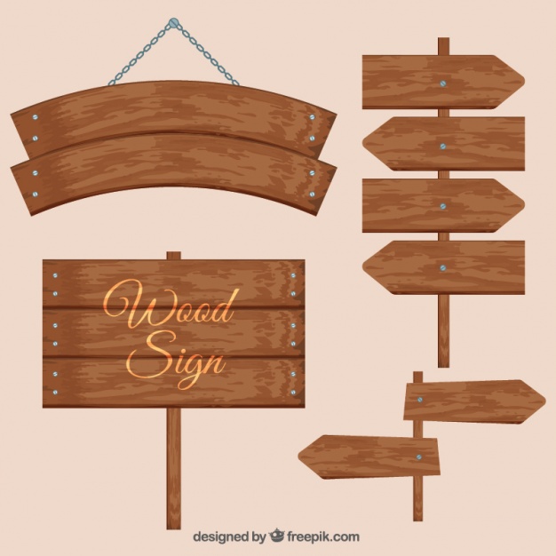 626x626 Various Wooden Signs Vector Free Download