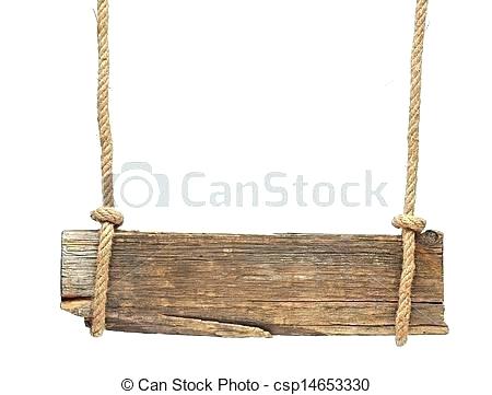 450x361 Wooden Sign Hanging Close Up Of An Empty On A Rope White Backgro