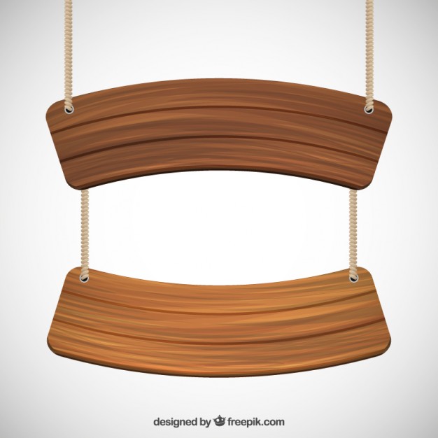 626x626 Wooden Signs Hanging On A Rope Vector Free Download