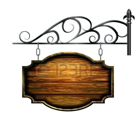 450x450 Hanging Wooden Sign