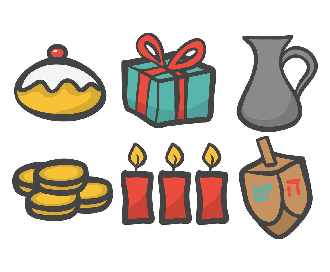 1136x936 Hanukkah Vector Set Vector Art Graphics