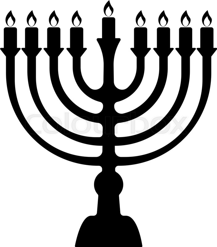 702x800 Menorah For Hanukkah, Vector Stock Vector Colourbox