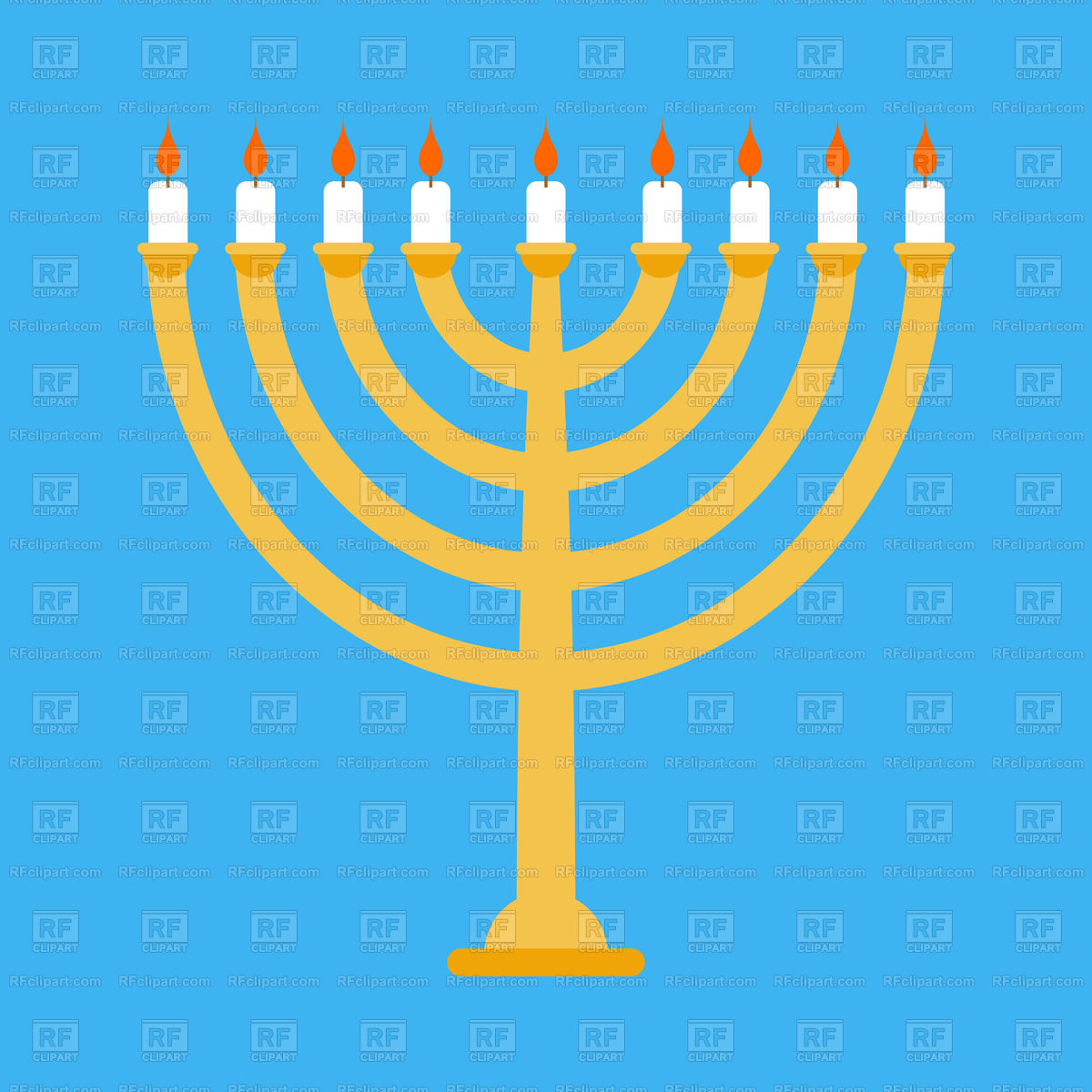 1200x1200 Menorah Isolated For Jewish Holiday Hanukkah Vector Image