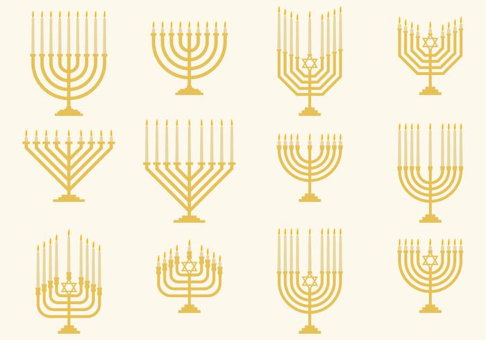 700x490 Hanukkah Monorah Vectors