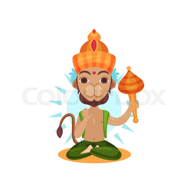 Hanuman Indian God, Leader Of The Army Stock Vector Colourbox 800x800 Hanuman Indian God, Leader Of The Army Stock Vector Colourbox