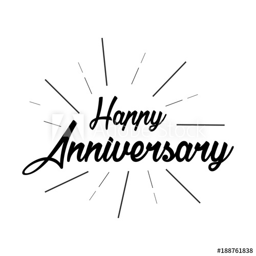 500x500 Happy Anniversary Vector Template Design