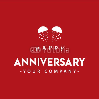 400x400 Happy Anniversary Vector Template Design Illustration Rocky Poster