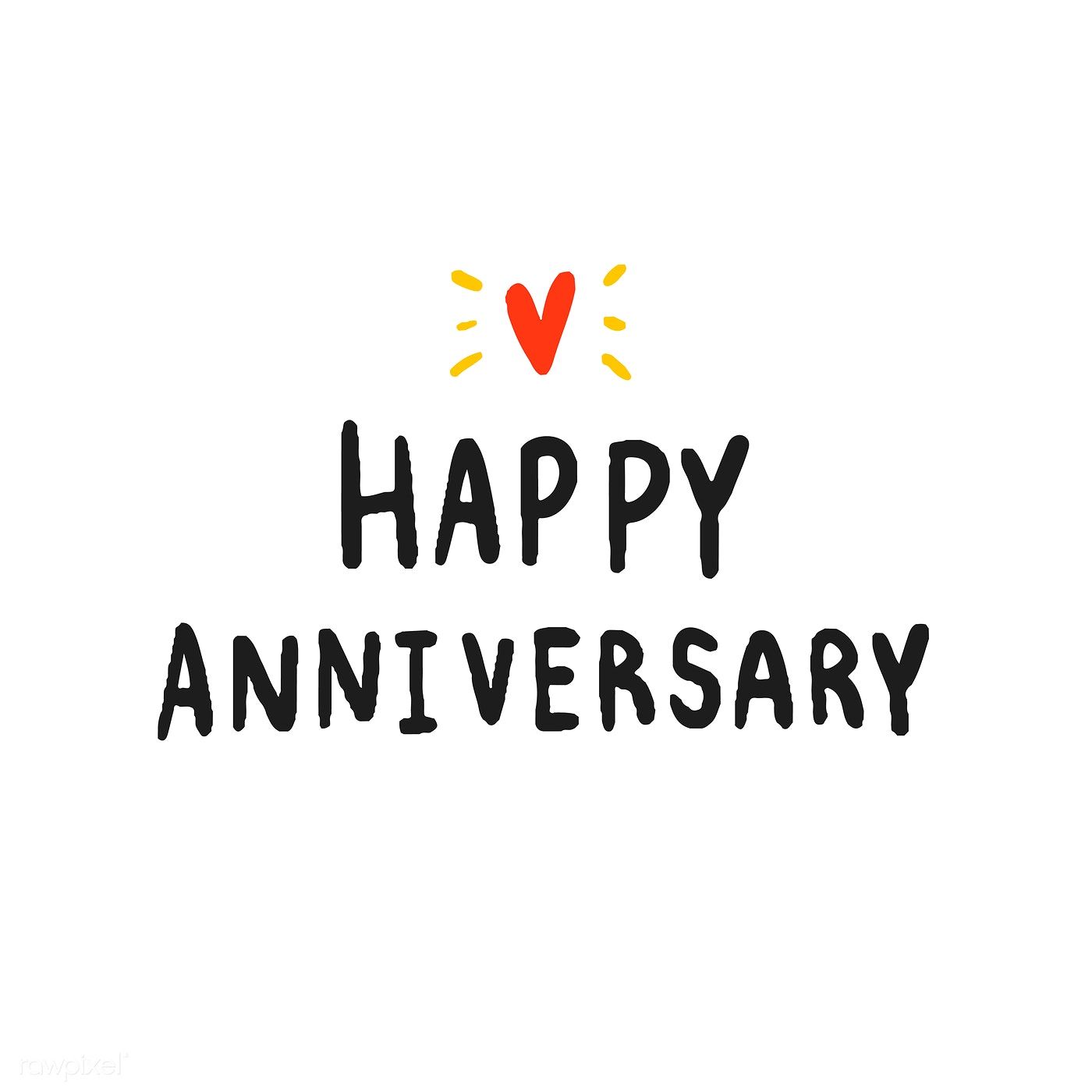 1400x1400 Happy Anniversary Typography In Black Free Image