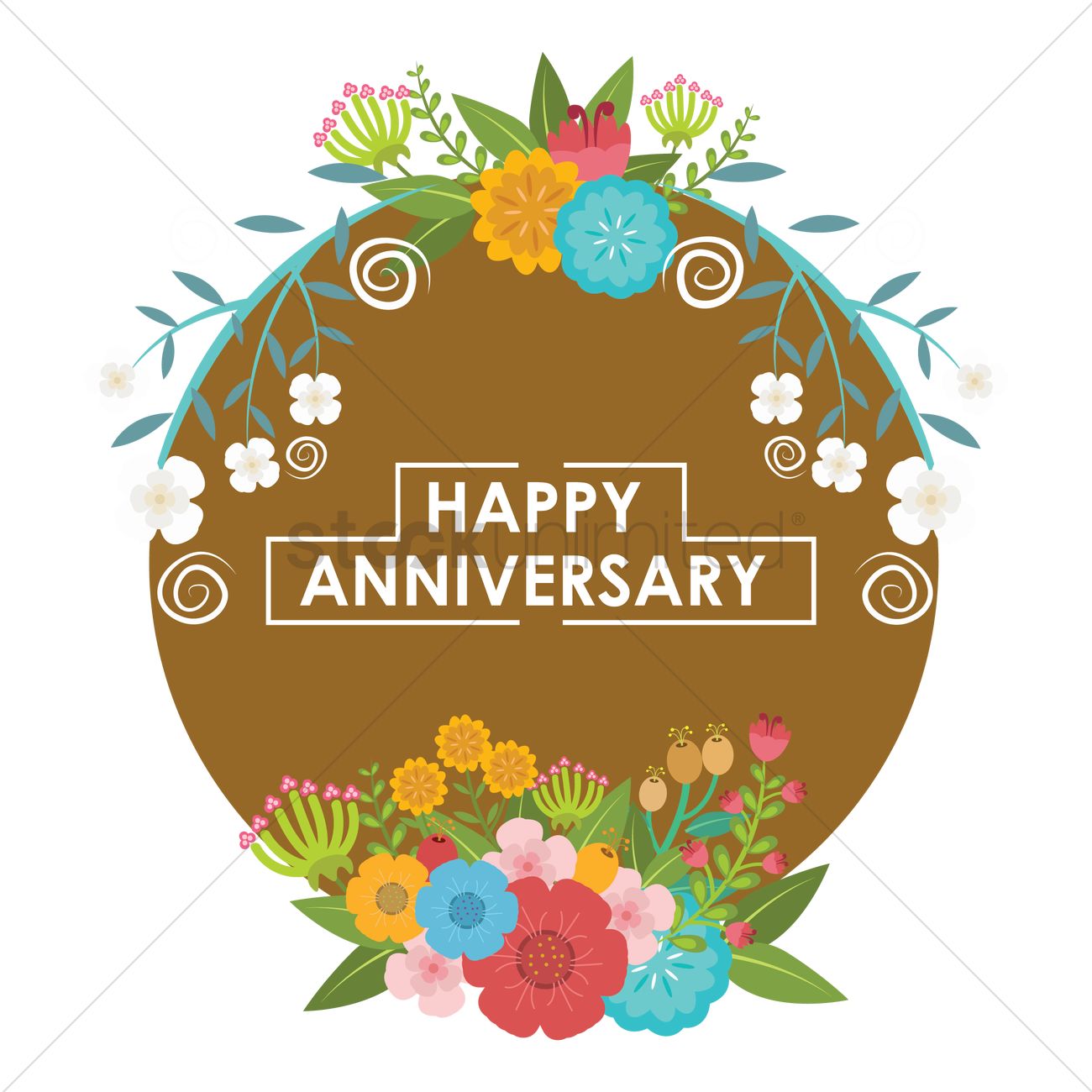 1300x1300 Happy Anniversary Vector Image