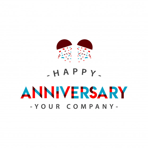 626x626 Happy Anniversary Vector Template Design Illustration Vector