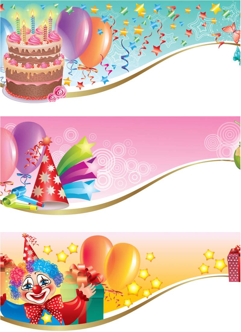 800x1100 Happy Birthday Banners Vector Free Download Vectorpicfree