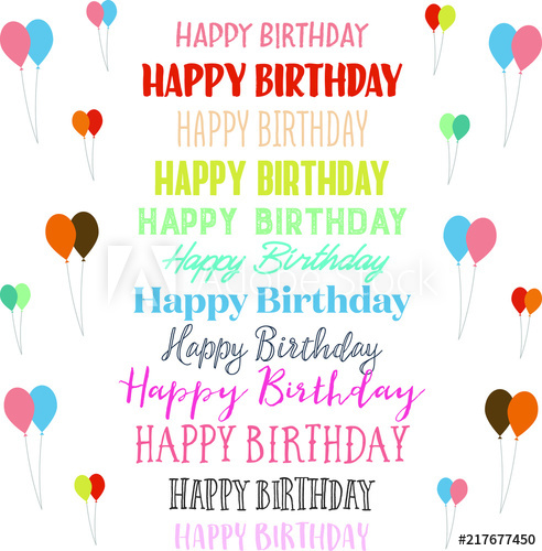 492x500 Happy Birthday Banner Vector Illustration