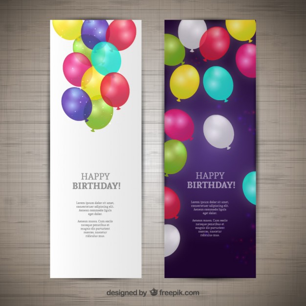 626x626 Happy Birthday Banners Vector Free Download