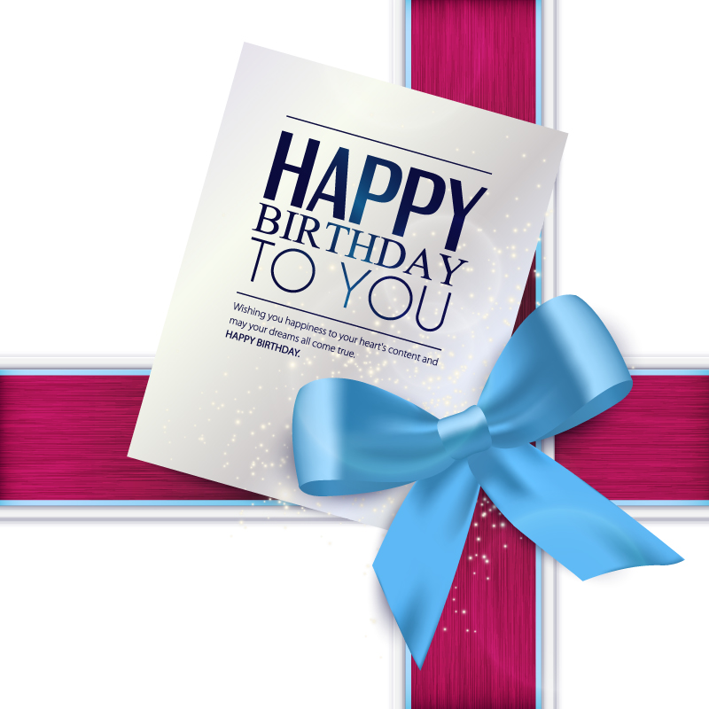 800x800 Bow Birthday Card Vector Free Vector Graphic Download