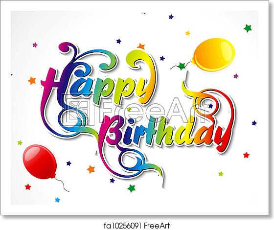 560x470 Free Art Print Of Abstract Happy Birthday Card Abstract Happy