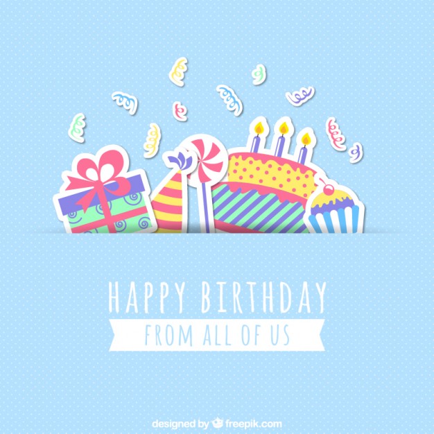 626x626 Happy Birthday Card Vector Free Download