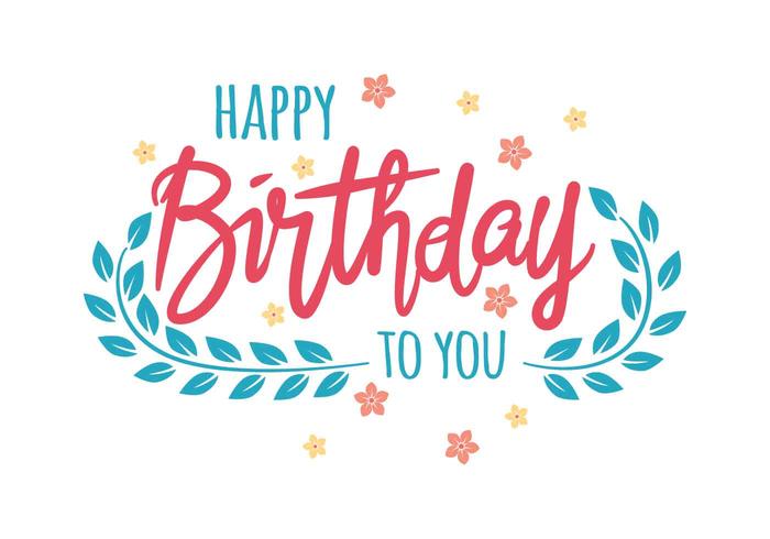 700x490 Happy Birthday Typography Vector Illustration