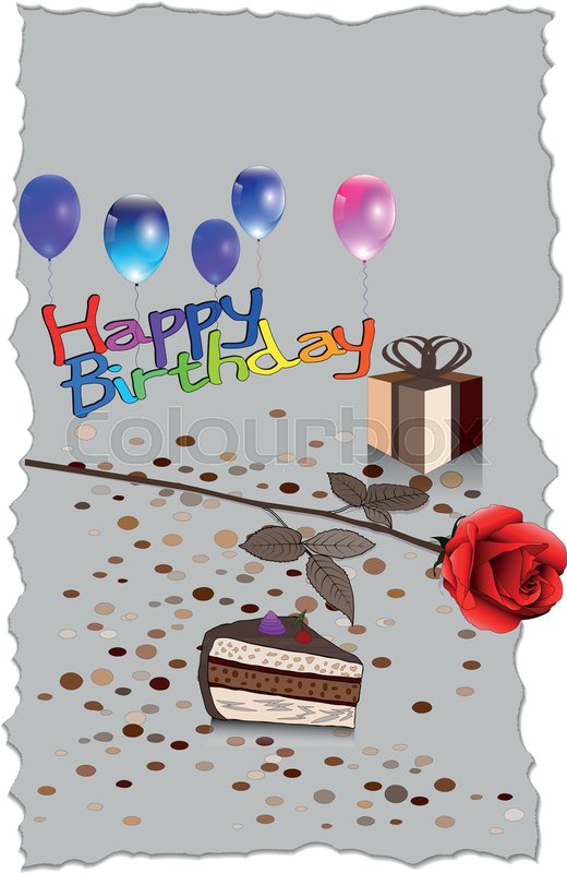 520x800 Happy Birthday Typography Vector Stock Vector Colourbox