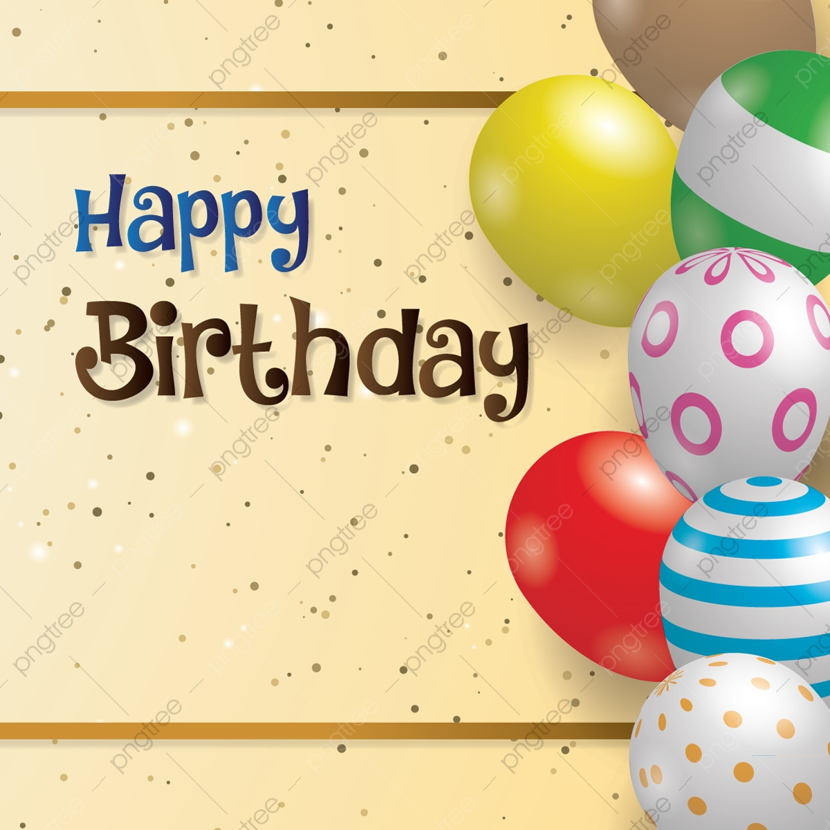 1200x1200 Happy Birthday Typography Vector Design For Greeting Cards