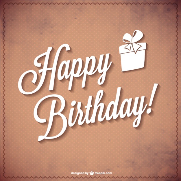 626x626 Happy Birthday Typography Vector Vector Free Download