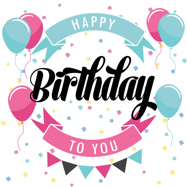 626x626 Happy Birthday Typography Vector Design Vector Premium Download