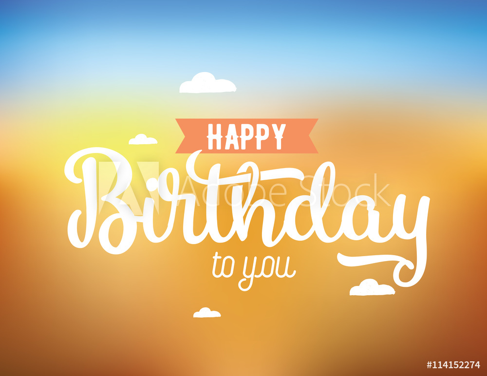 1000x772 Photo Art Print Happy Birthday Typography Vector Design