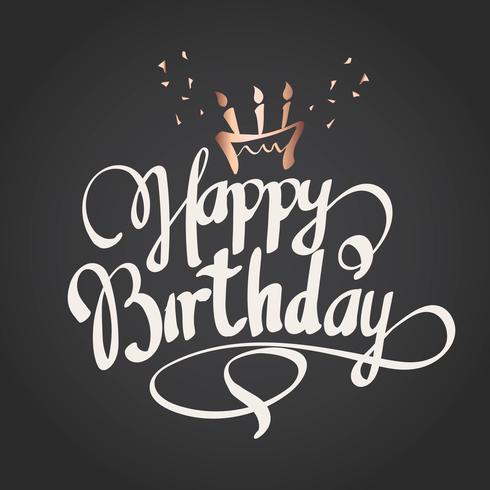 490x490 Happy Birthday Typography Vector