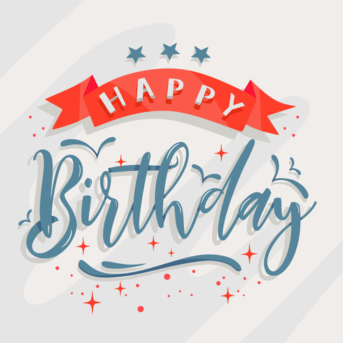490x490 Happy Birthday Typography Vector