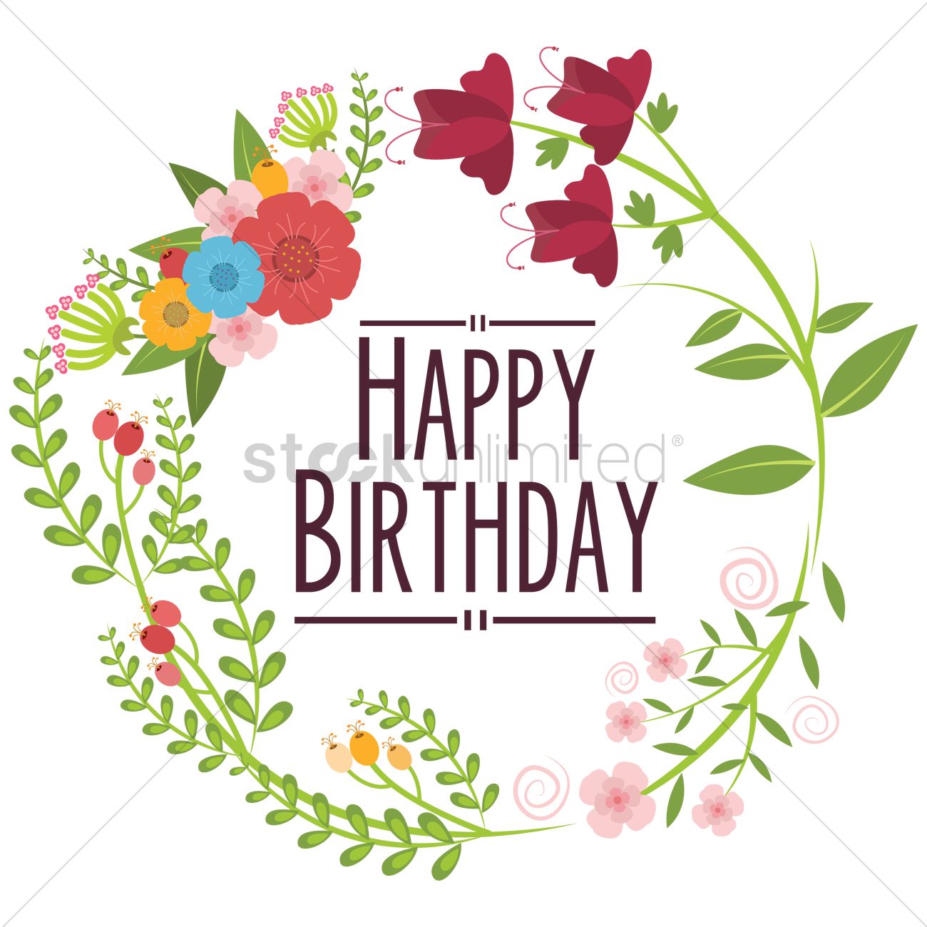 Happy Birthday Vector Image 1300x1300 Happy Birthday Vector Image