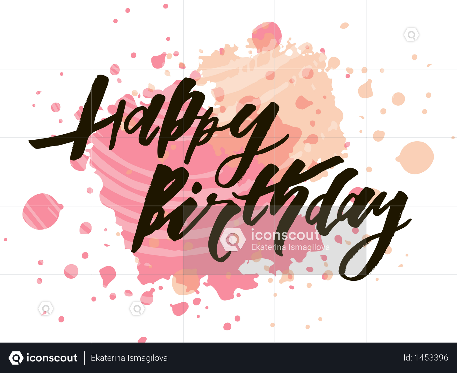 Premium Lettering With Phrase Happy Birthday Vector Illustration 1500x1225 Premium Lettering With Phrase Happy Birthday Vector Illustration