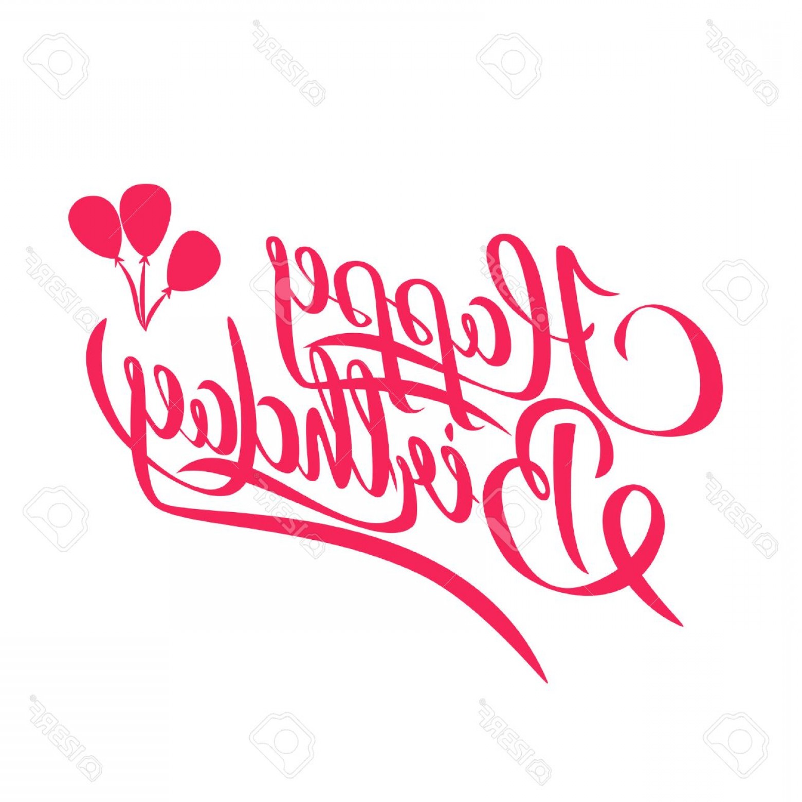 Photostock Vector Happy Birthday Vector Lettering Handmade 1560x1560 Photostock Vector Happy Birthday Vector Lettering Handmade