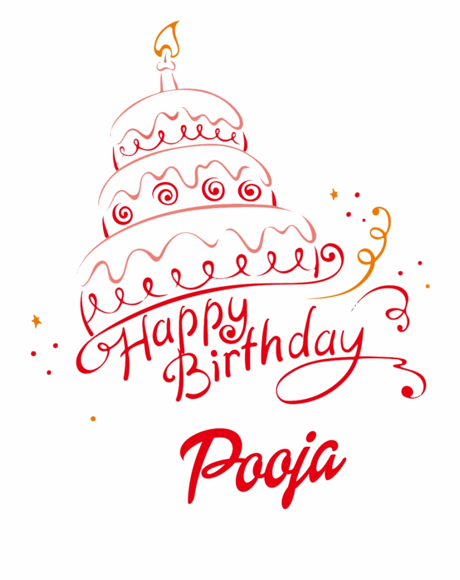 Pooja Happy Birthday Vector Cake Name Png 920x1158 Pooja Happy Birthday Vector Cake Name Png