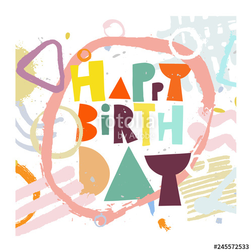 Happy Birthday Vector Illustration Stock Image And Royalty Free 500x500 Happy Birthday Vector Illustration Stock Image And Royalty Free