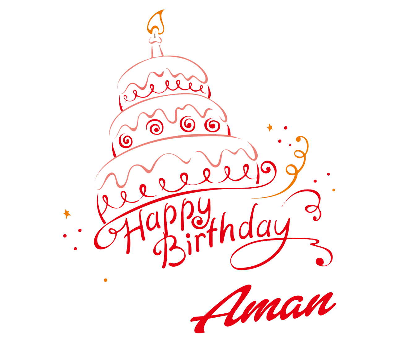 1290x1163 Aman Happy Birthday Vector Cake Name Png