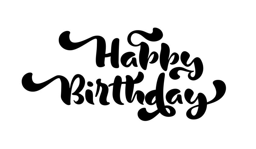 840x490 Happy Birthday Hand Drawn Lettering Calligraphy Text Vector Fun