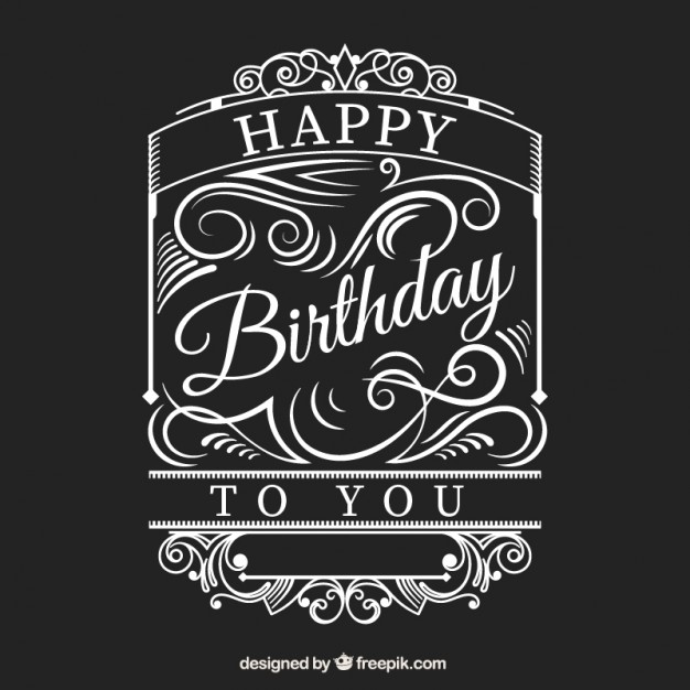 626x626 Happy Birthday Card In Retro Style Vector Free Download